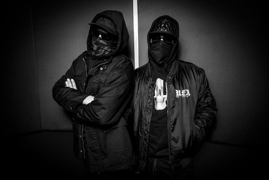 dARKMODE BAND WEARING NO FIXED ABODE STREETWEAR CLOTHING B&W