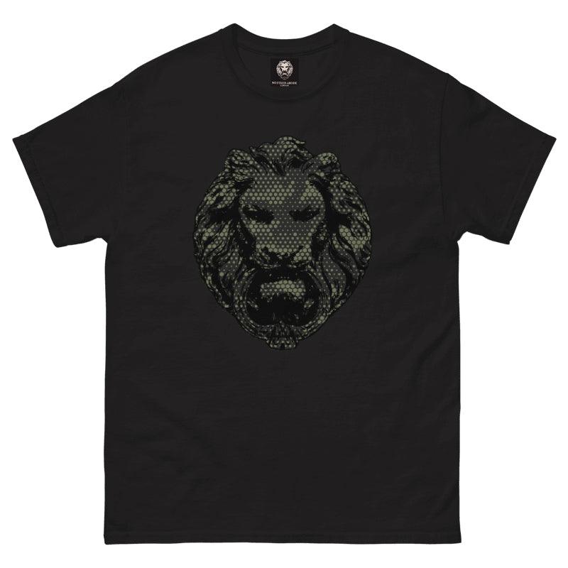 Green Camo Lion Heavy Oversized TShirt - NO FIXED ABODE Punkrock Mens Luxury Streetwear UK