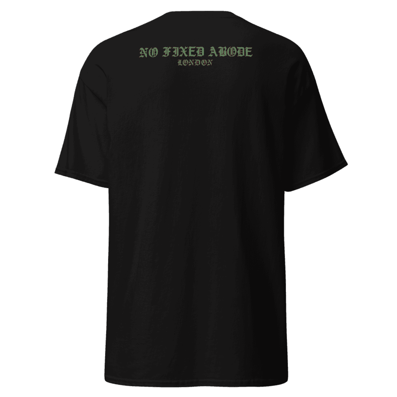 Green Camo Lion Heavy Oversized TShirt - NO FIXED ABODE Punkrock Mens Luxury Streetwear UK