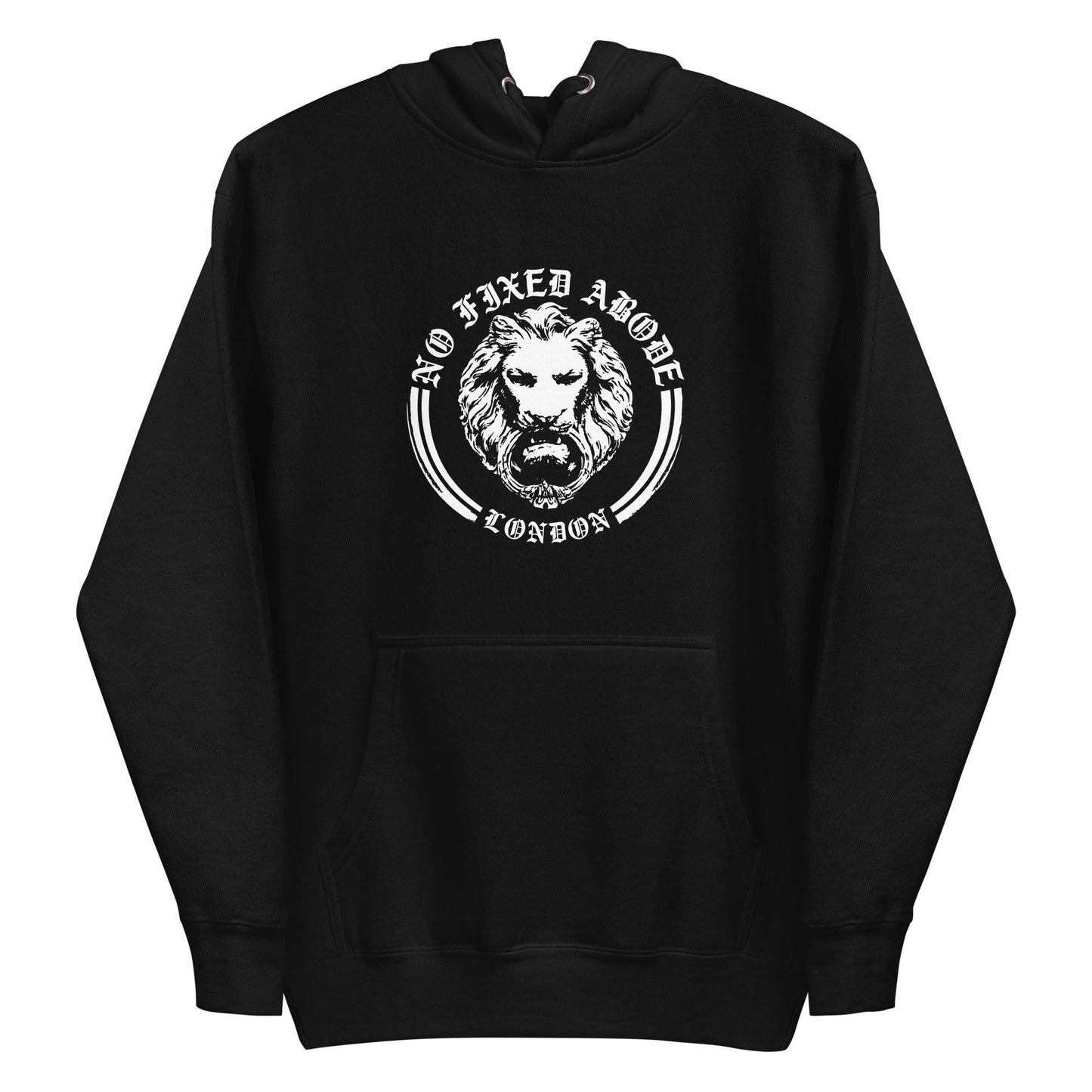 No Fixed Abode Lion Hoodie Front - NO FIXED ABODE Punkrock Mens Luxury Streetwear UK