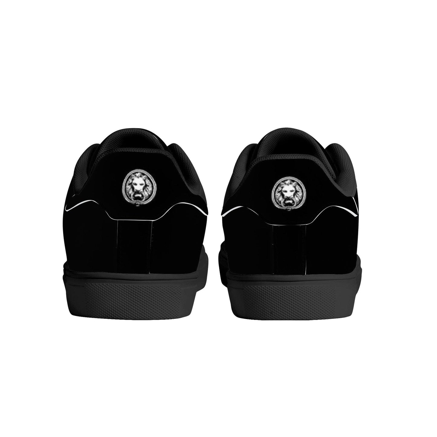 Black Lion Low Top Trainers - NO FIXED ABODE Punkrock Mens Luxury Streetwear UK
