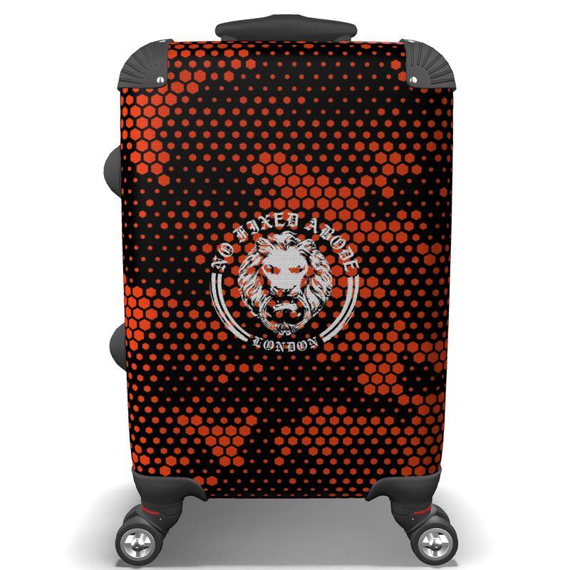 Camo Orange Lion Suitcase - NO FIXED ABODE Punkrock Mens Luxury Streetwear UK