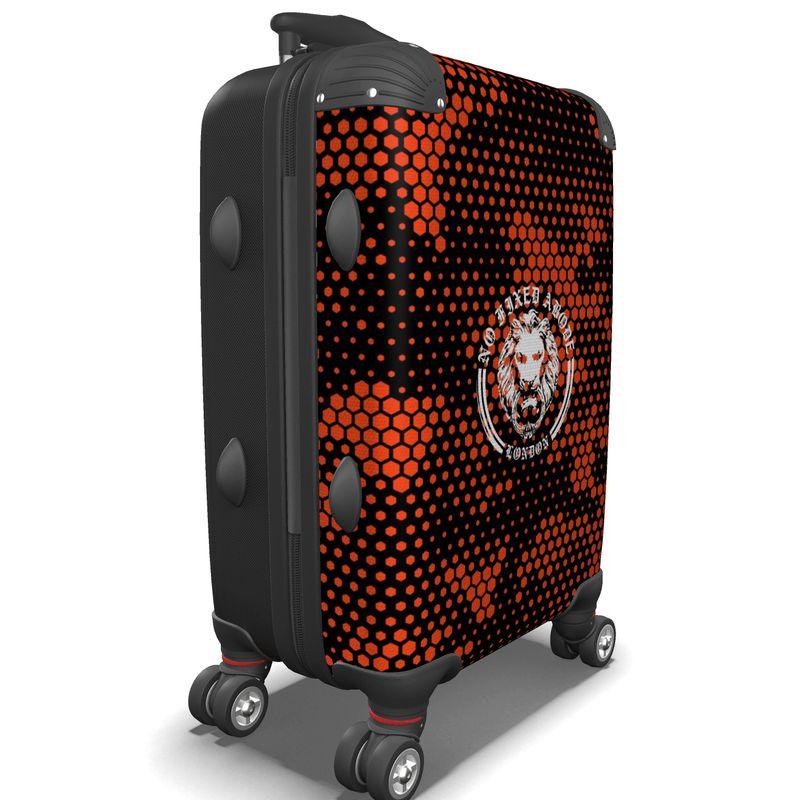 Camo Orange Lion Suitcase - NO FIXED ABODE Punkrock Mens Luxury Streetwear UK