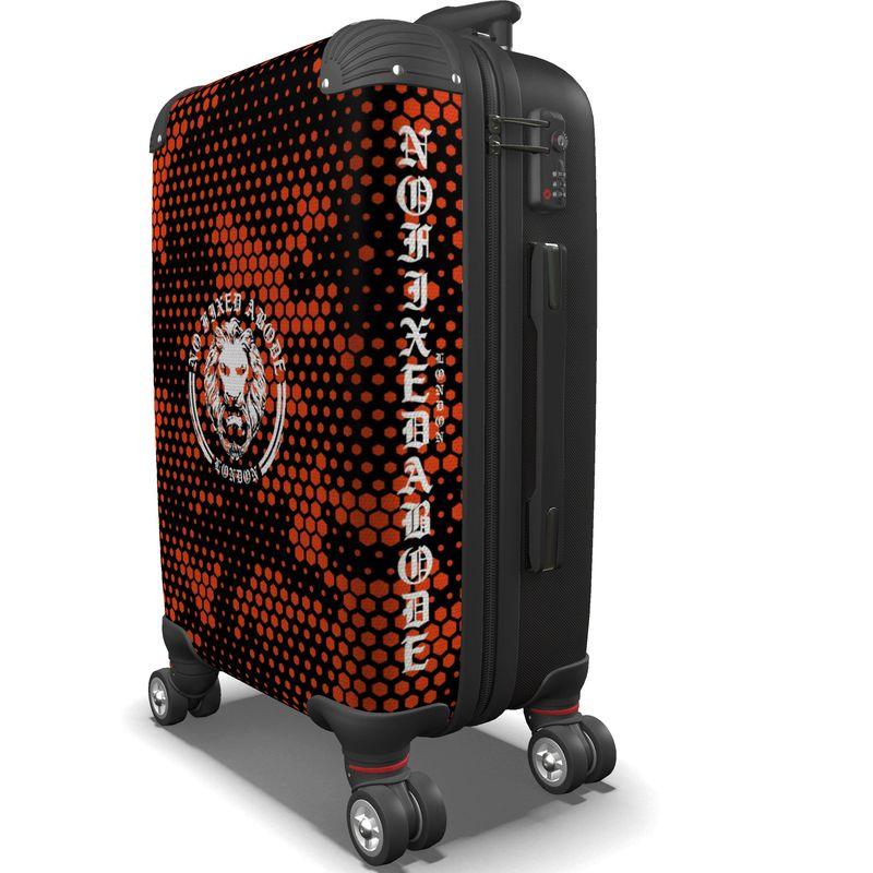 Camo Orange Lion Suitcase - NO FIXED ABODE Punkrock Mens Luxury Streetwear UK