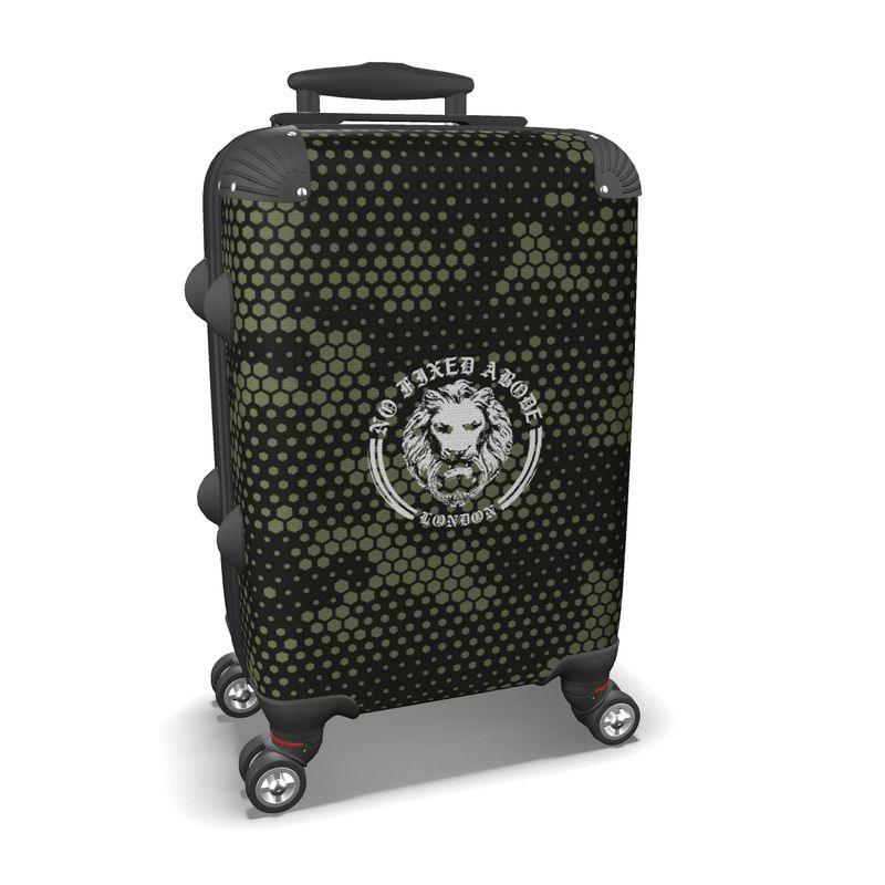 Green Camo Lion Suitcase - NO FIXED ABODE Punkrock Mens Luxury Streetwear UK