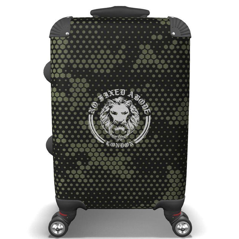 Green Camo Lion Suitcase - NO FIXED ABODE Punkrock Mens Luxury Streetwear UK