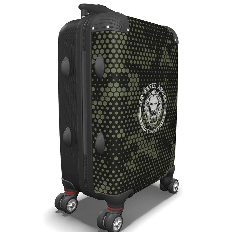 Green Camo Lion Suitcase - NO FIXED ABODE Punkrock Mens Luxury Streetwear UK
