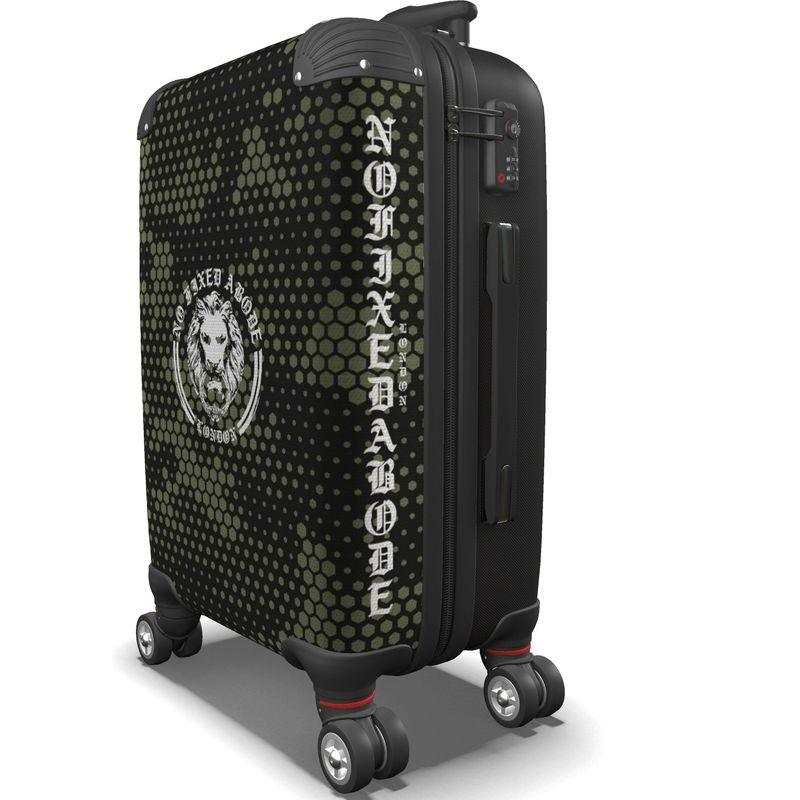Green Camo Lion Suitcase - NO FIXED ABODE Punkrock Mens Luxury Streetwear UK
