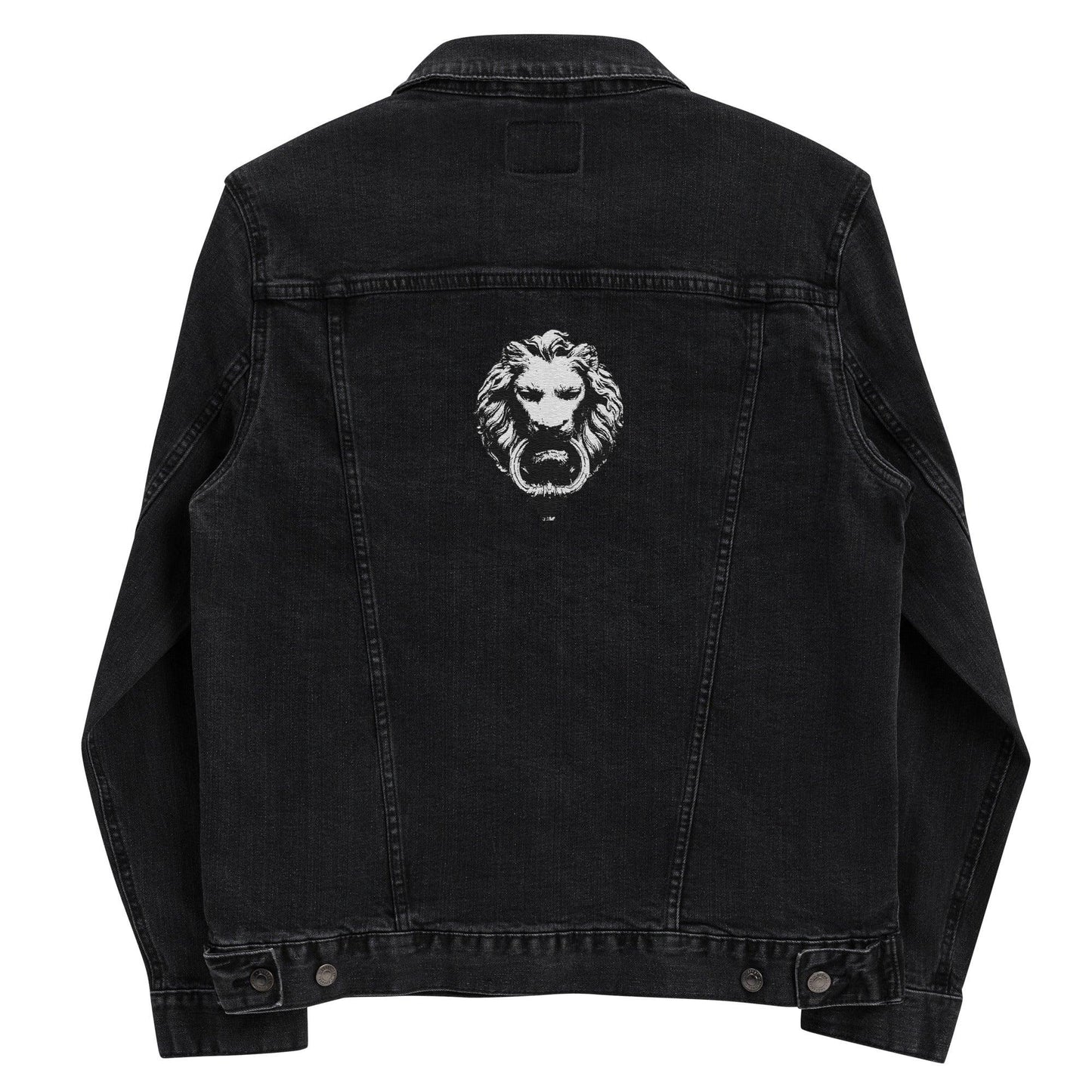 Lion Embroidered Denim jacket - NO FIXED ABODE Punkrock Mens Luxury Streetwear UK