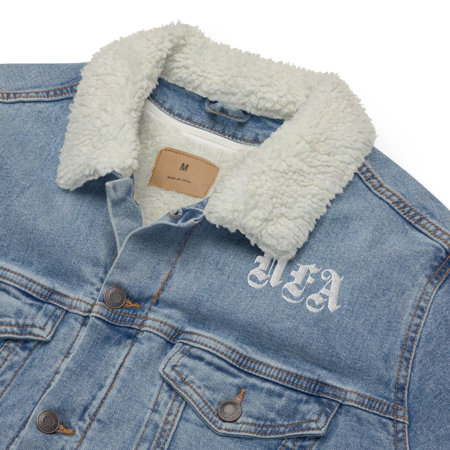 NFA Denim Sherpa Jacket - NO FIXED ABODE Punkrock Mens Luxury Streetwear UK