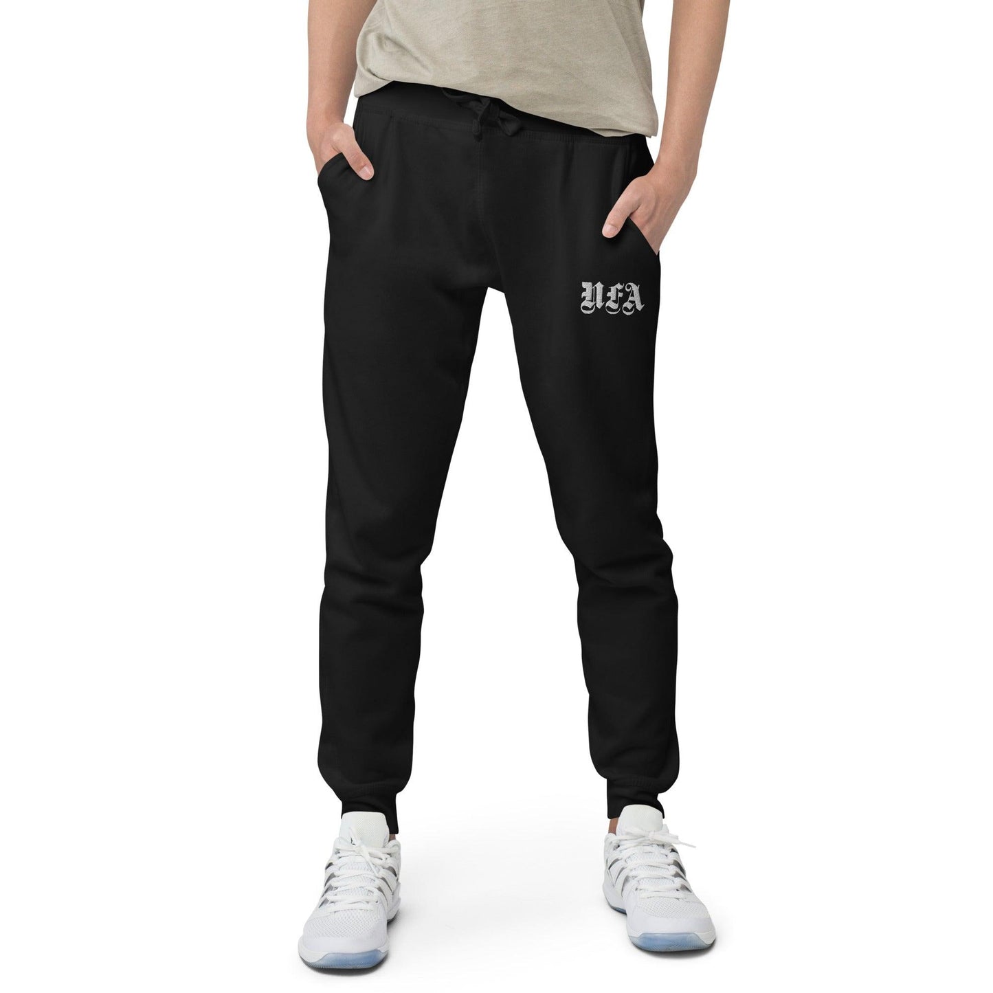 NFA Embroidered fleece sweatpants - NO FIXED ABODE Punkrock Mens Luxury Streetwear UK