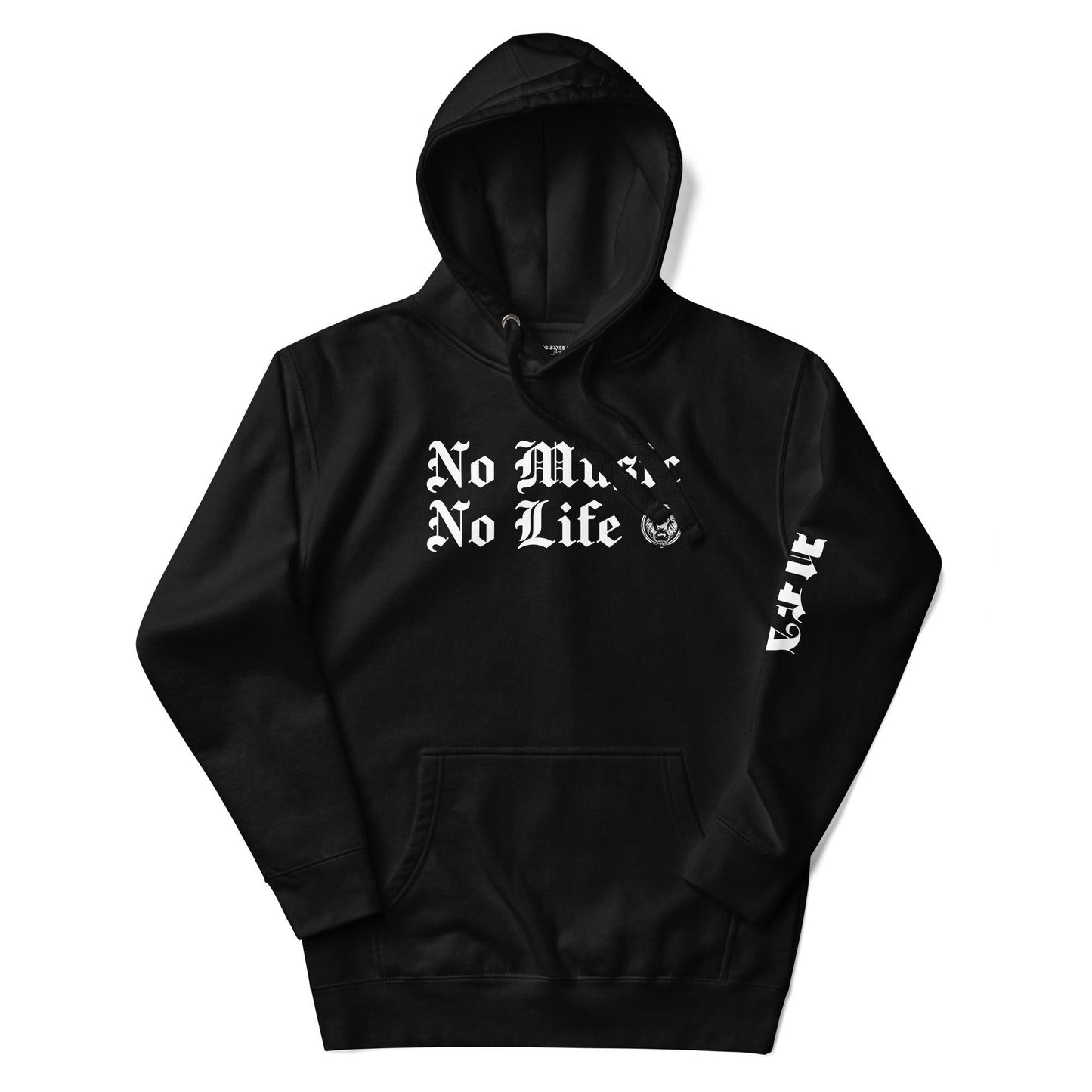 No Music No Life Hoodie - NO FIXED ABODE Punkrock Mens Luxury Streetwear UK