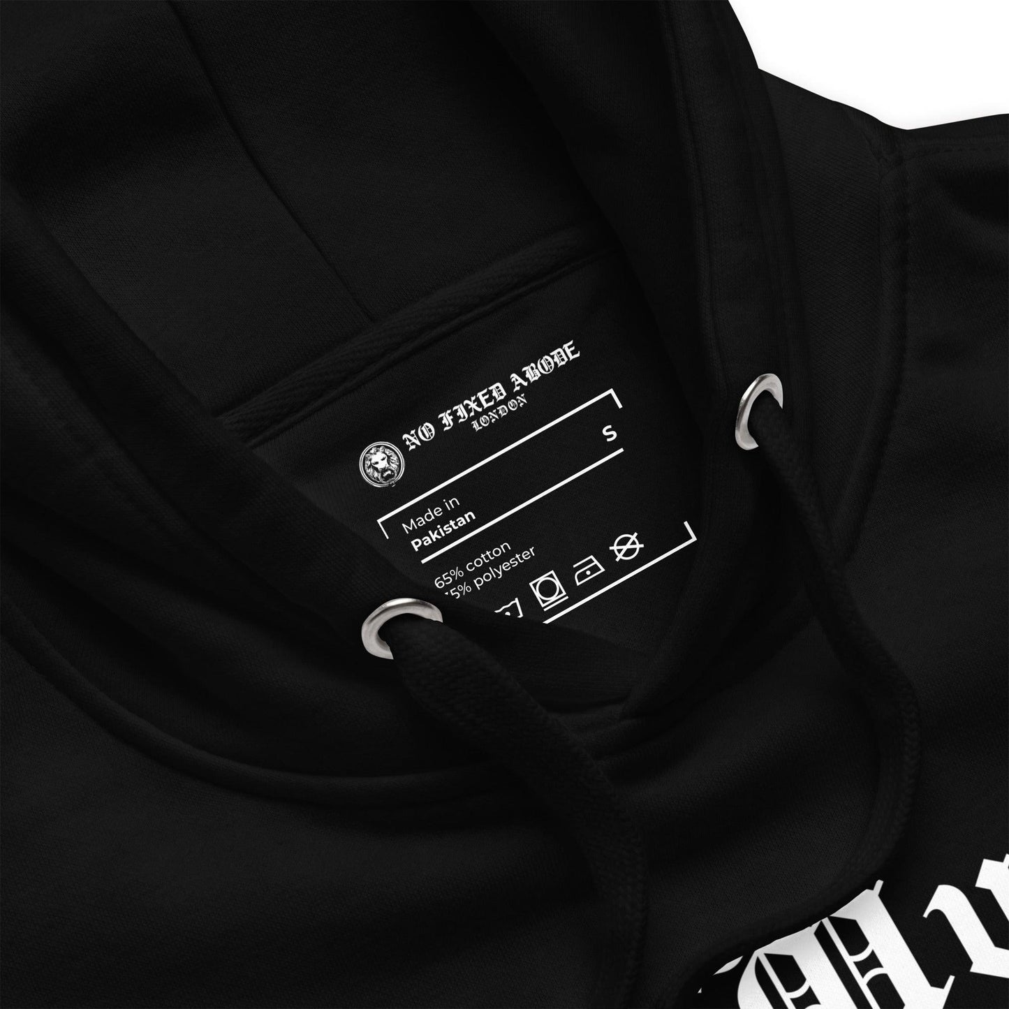 No Music No Life Hoodie - NO FIXED ABODE Punkrock Mens Luxury Streetwear UK