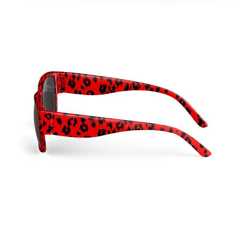 Red Leopard Sunglasses - NO FIXED ABODE Punkrock Mens Luxury Streetwear UK