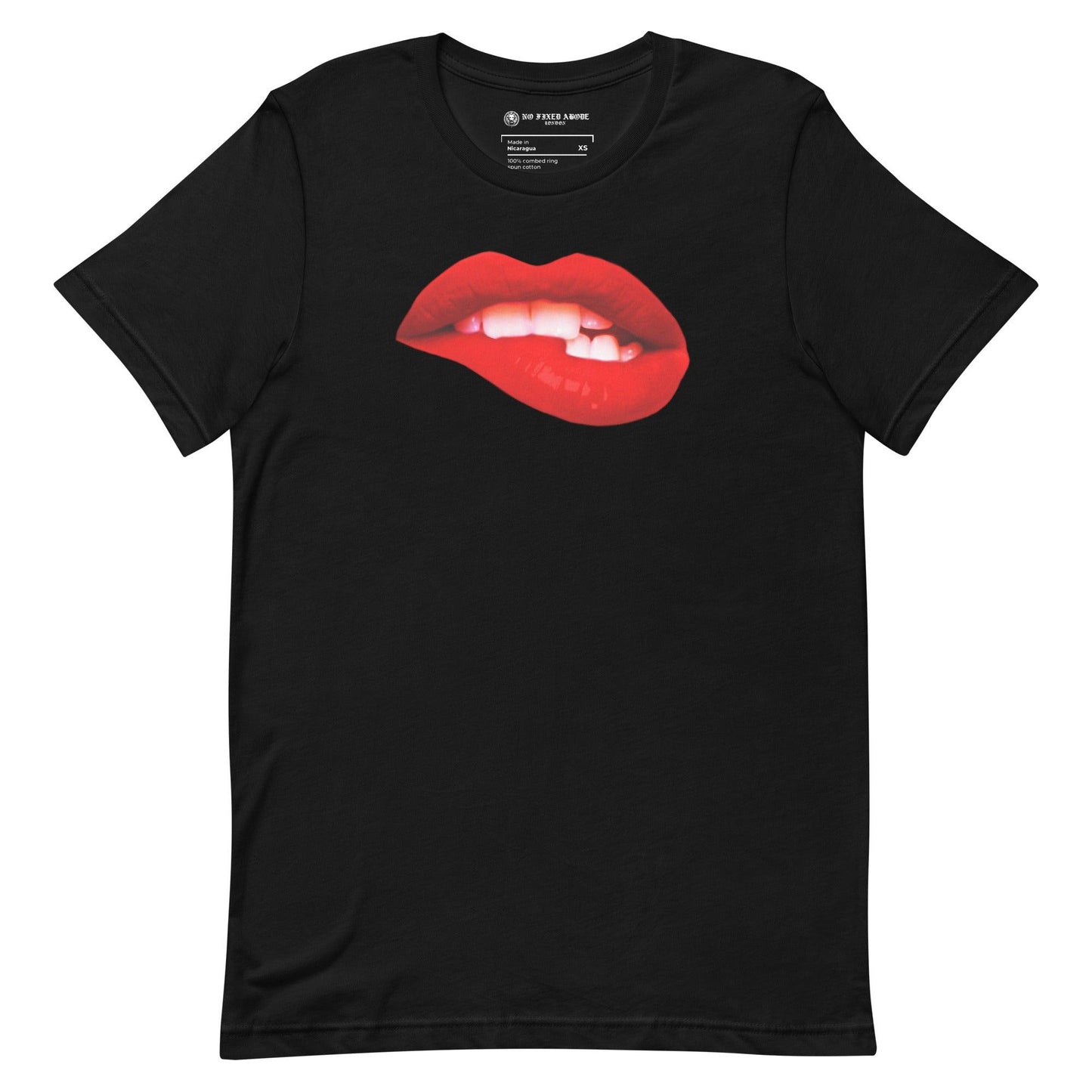 Red Lips t-shirt - NO FIXED ABODE Punkrock Mens Luxury Streetwear UK