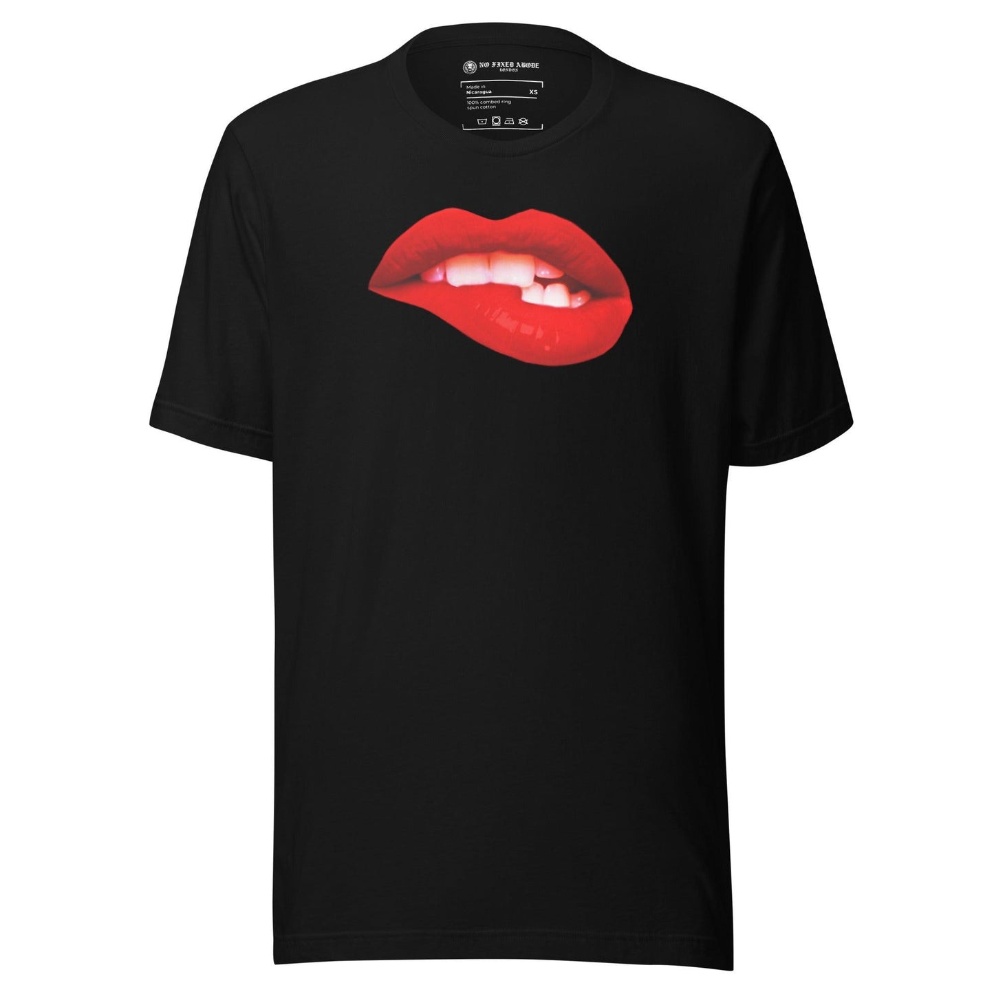 Red Lips t-shirt - NO FIXED ABODE Punkrock Mens Luxury Streetwear UK