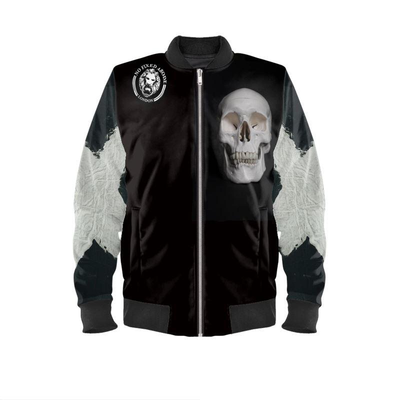 Skull and Cross Bomber Jacket - NO FIXED ABODE Punkrock Mens Luxury Streetwear UK