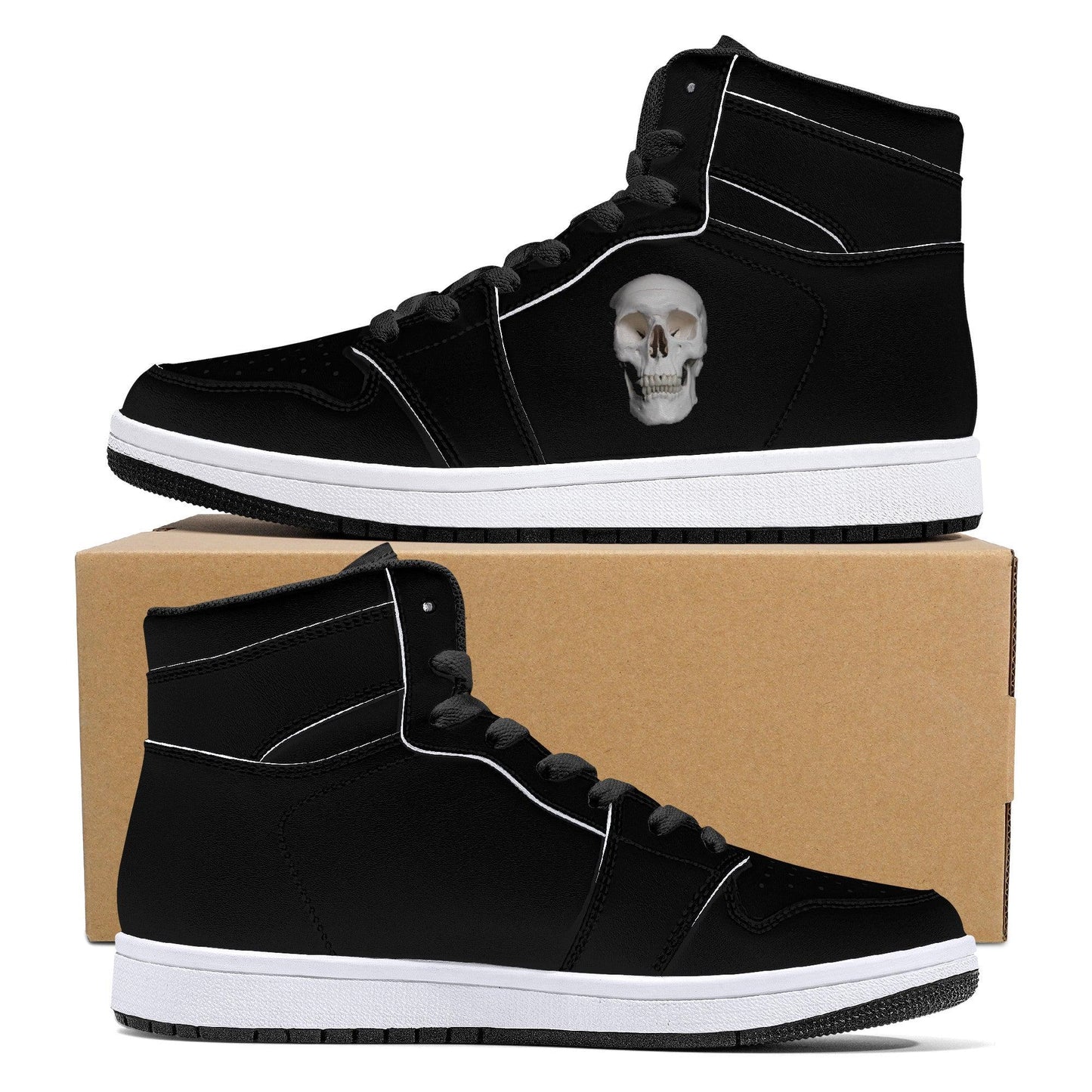 Skull High-Top Trainers - NO FIXED ABODE Punkrock Mens Luxury Streetwear UK