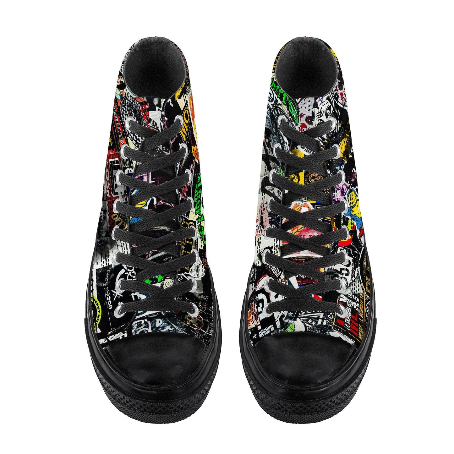 Stickers Canvas Shoes - NO FIXED ABODE Punkrock Mens Luxury Streetwear UK