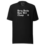 Dirty Deeds Done Dirt Cheap T-shirt - NO FIXED ABODE Punkrock Mens Luxury Streetwear UK