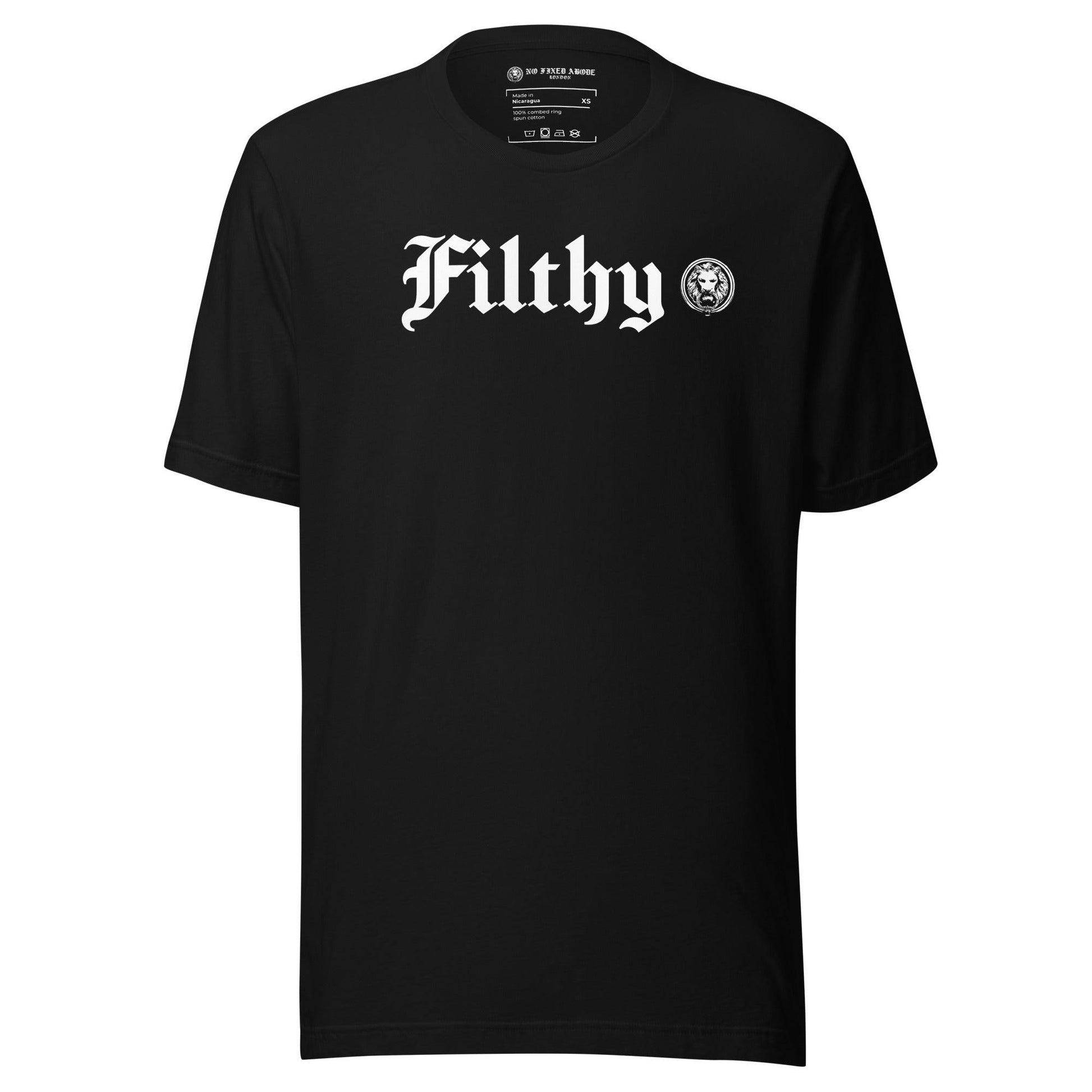 Filthy t-shirt - NO FIXED ABODE Punkrock Mens Luxury Streetwear UK