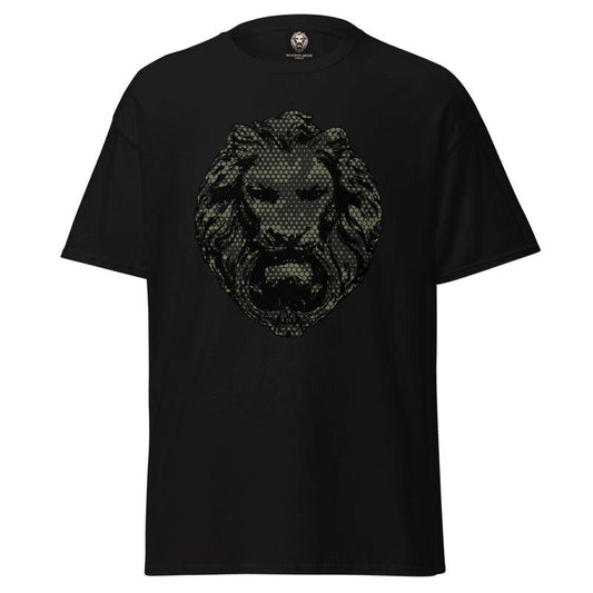 Green Camo Lion Heavy Oversized TShirt - NO FIXED ABODE Punkrock Mens Luxury Streetwear UK