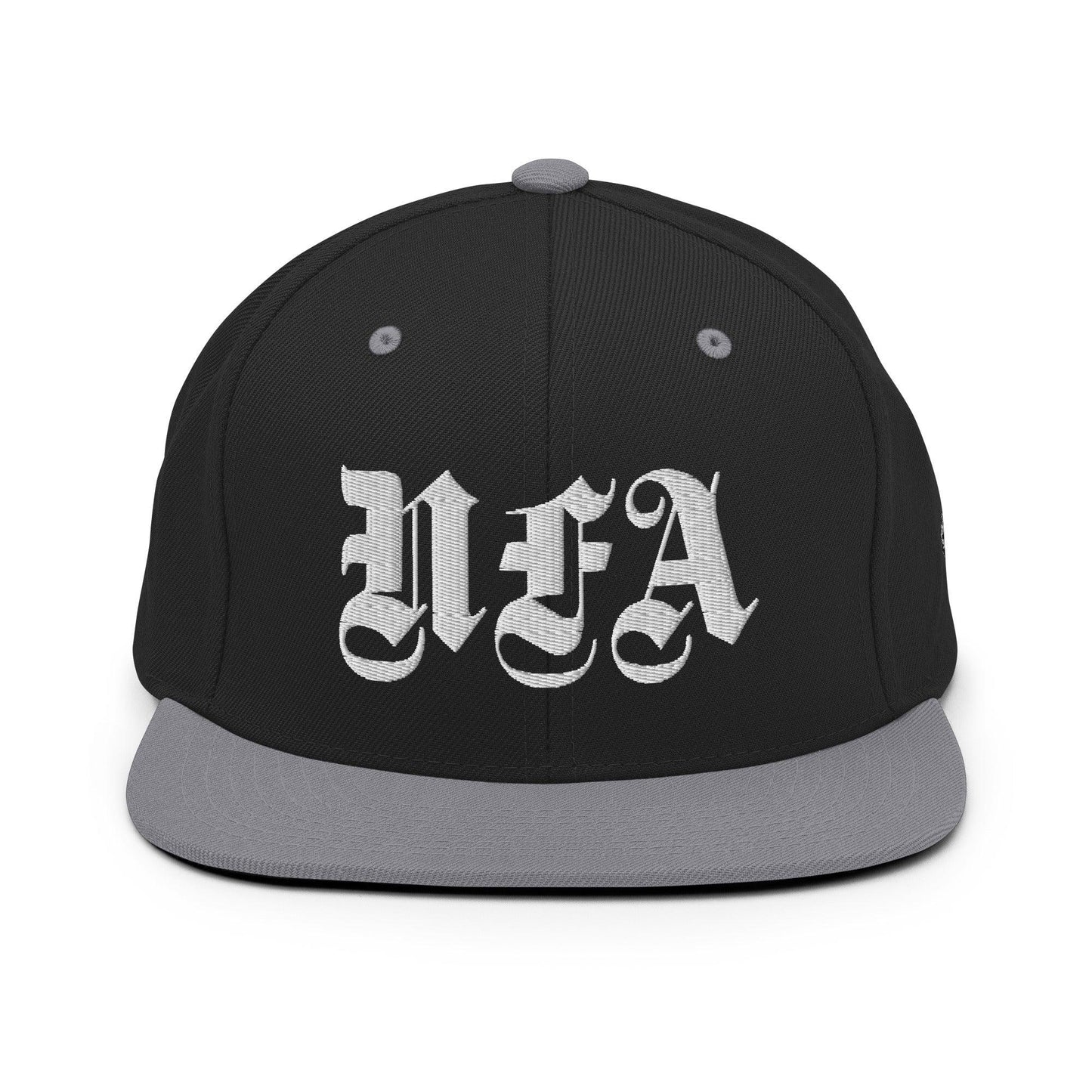 NFA Embroidered Puff Snapback - NO FIXED ABODE Punkrock Mens Luxury Streetwear UK