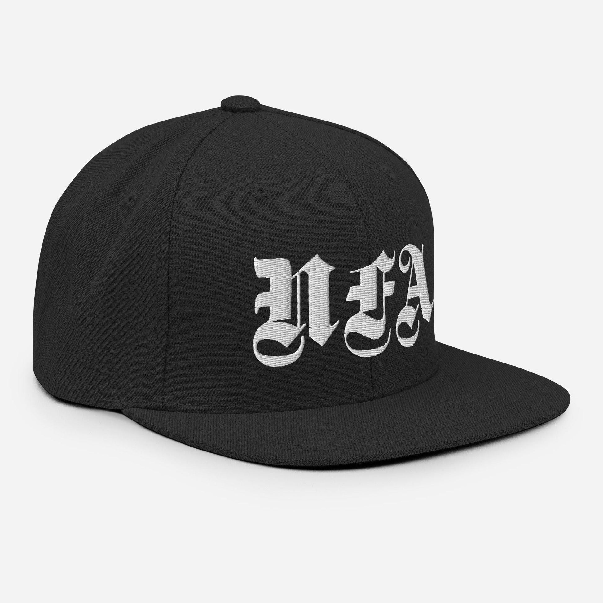 NFA Embroidered Puff Snapback - NO FIXED ABODE Punkrock Mens Luxury Streetwear UK