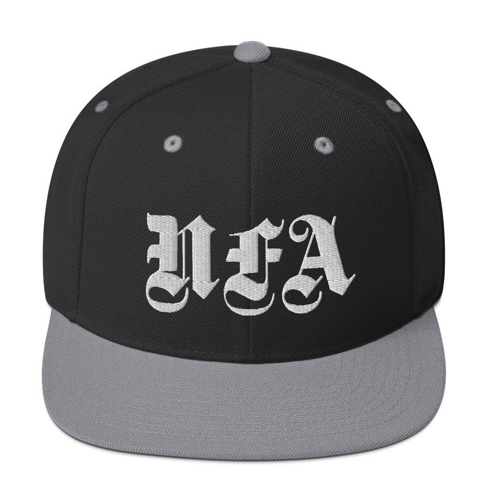 NFA Embroidered Puff Snapback - NO FIXED ABODE Punkrock Mens Luxury Streetwear UK