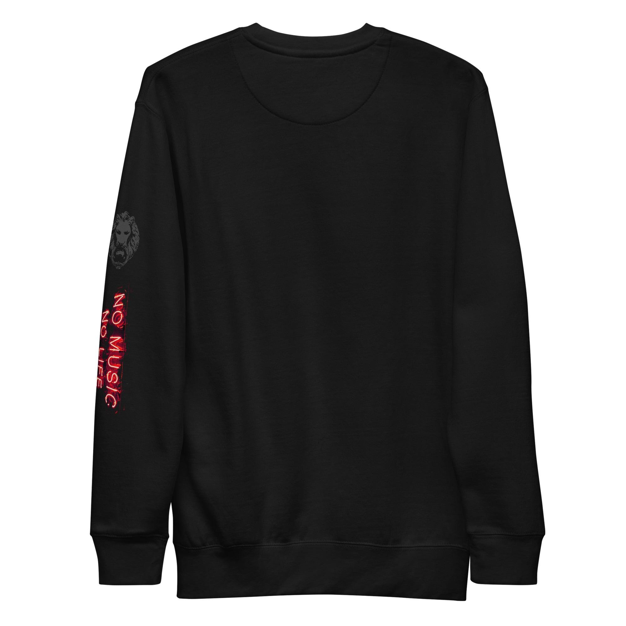 No Music No Life Sweatshirt - NO FIXED ABODE Punkrock Mens Luxury Streetwear UK