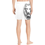 No Fixed Abode Streetwear White NFA Lion Men's Swim Shorts Model  Back