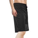 NFA Mens Streetwear Black Beach Summer Long Board Shorts side model No Fixed Abode 