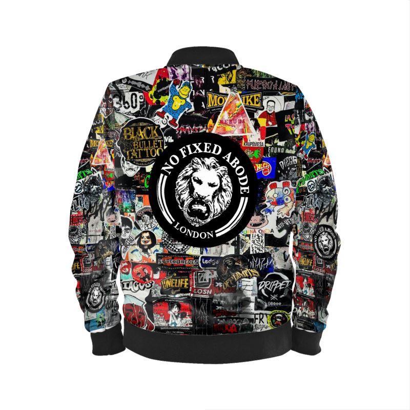 Ace Sticker Bomber Jacket - NO FIXED ABODE Punkrock Mens Luxury Streetwear UK