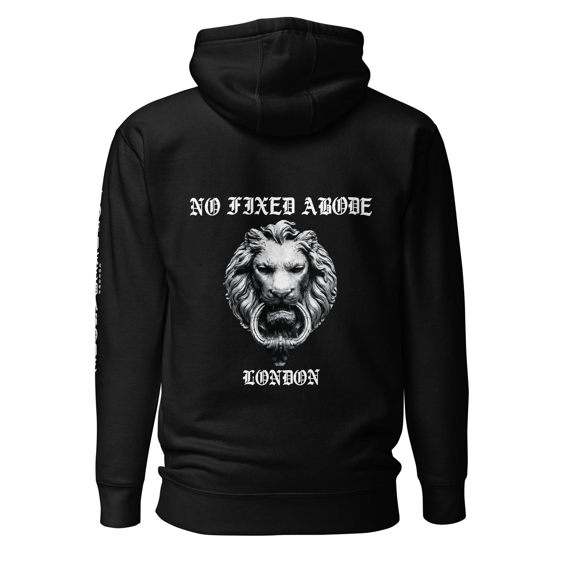 Black Biting Lips Hoodie - NO FIXED ABODE Punkrock Mens Luxury Streetwear UK