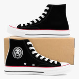 Black - Lion High-Top Canvas Shoes
