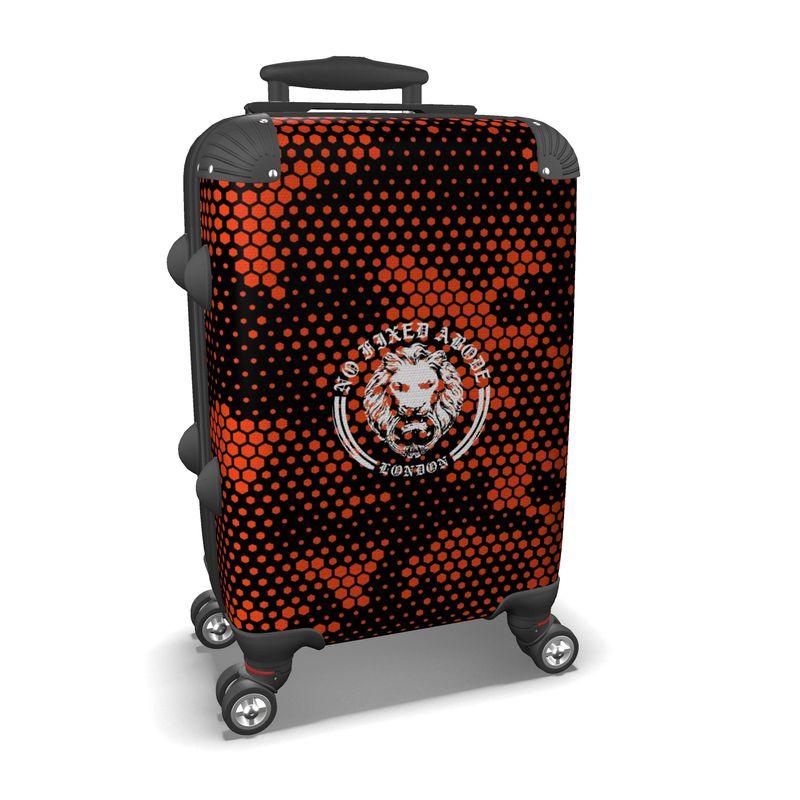 Camo Orange Lion Suitcase - NO FIXED ABODE Punkrock Mens Luxury Streetwear UK