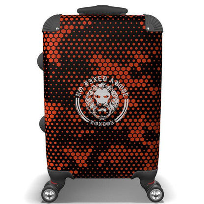 Camo Orange Lion Suitcase - NO FIXED ABODE Punkrock Mens Luxury Streetwear UK
