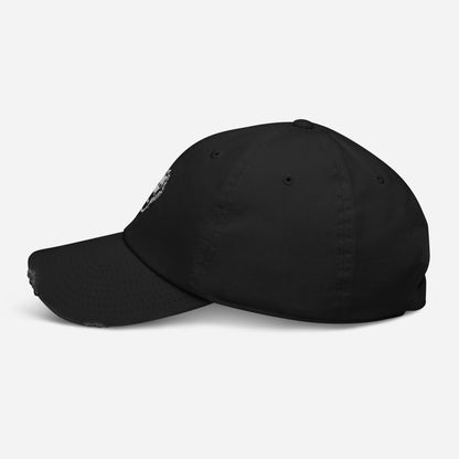 Lion Camo & Black Distressed Cap