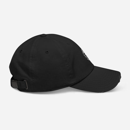 Lion Camo & Black Distressed Cap