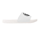 Sliders Sandals - White Designer Streetwear Mens Womens Footwear Summer No Fixed abode side inside