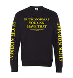 Fuck Normal Mens Crewneck Sweatshirt - NO FIXED ABODE Punkrock Mens Luxury Streetwear UK