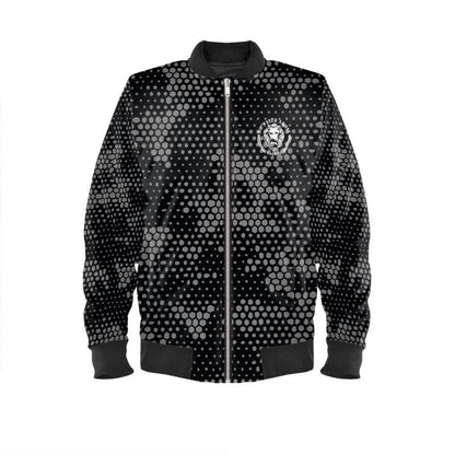 Grey Camo Mens Bomber Jacket - NO FIXED ABODE Punkrock Mens Luxury Streetwear UK