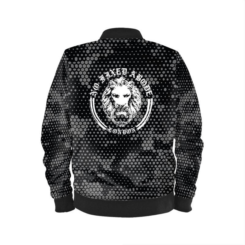 Grey Camo Mens Bomber Jacket - NO FIXED ABODE Punkrock Mens Luxury Streetwear UK