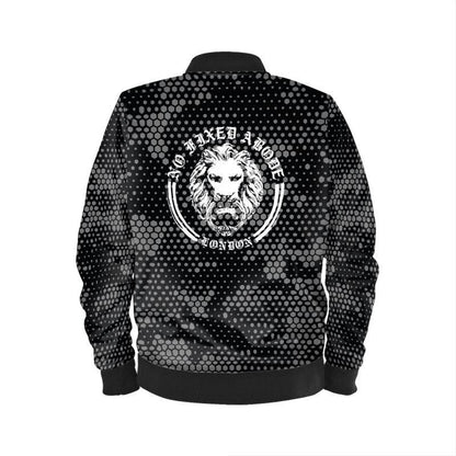 Grey Camo Mens Bomber Jacket - NO FIXED ABODE Punkrock Mens Luxury Streetwear UK