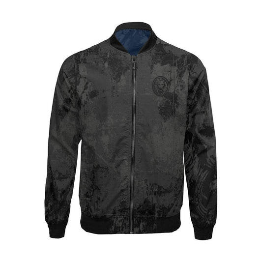 Ink Mens Black Bomber - NO FIXED ABODE Punkrock Mens Luxury Streetwear UK