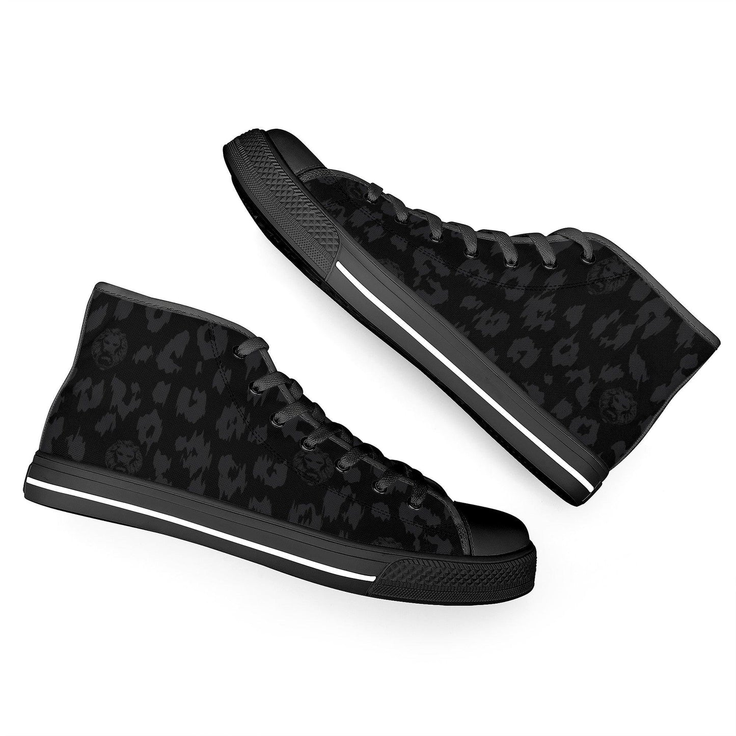 Leopard Canvas Shoes - NO FIXED ABODE Punkrock Mens Luxury Streetwear UK