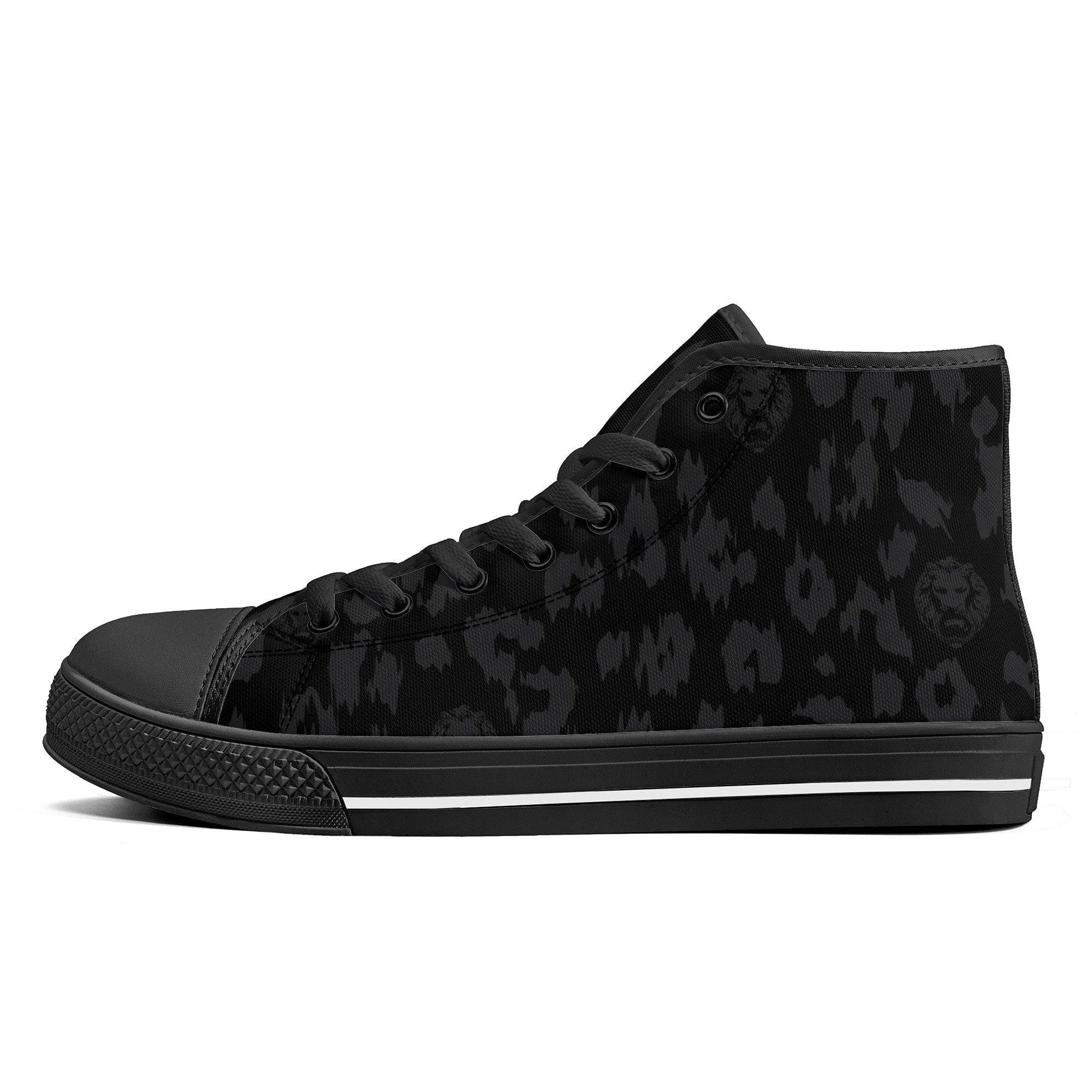 Leopard Canvas Shoes - NO FIXED ABODE Punkrock Mens Luxury Streetwear UK