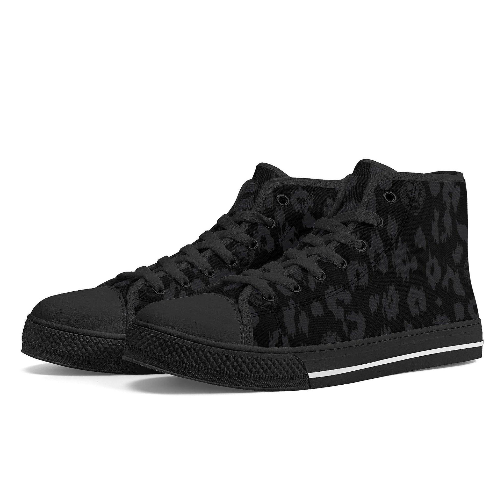 Leopard Canvas Shoes - NO FIXED ABODE Punkrock Mens Luxury Streetwear UK