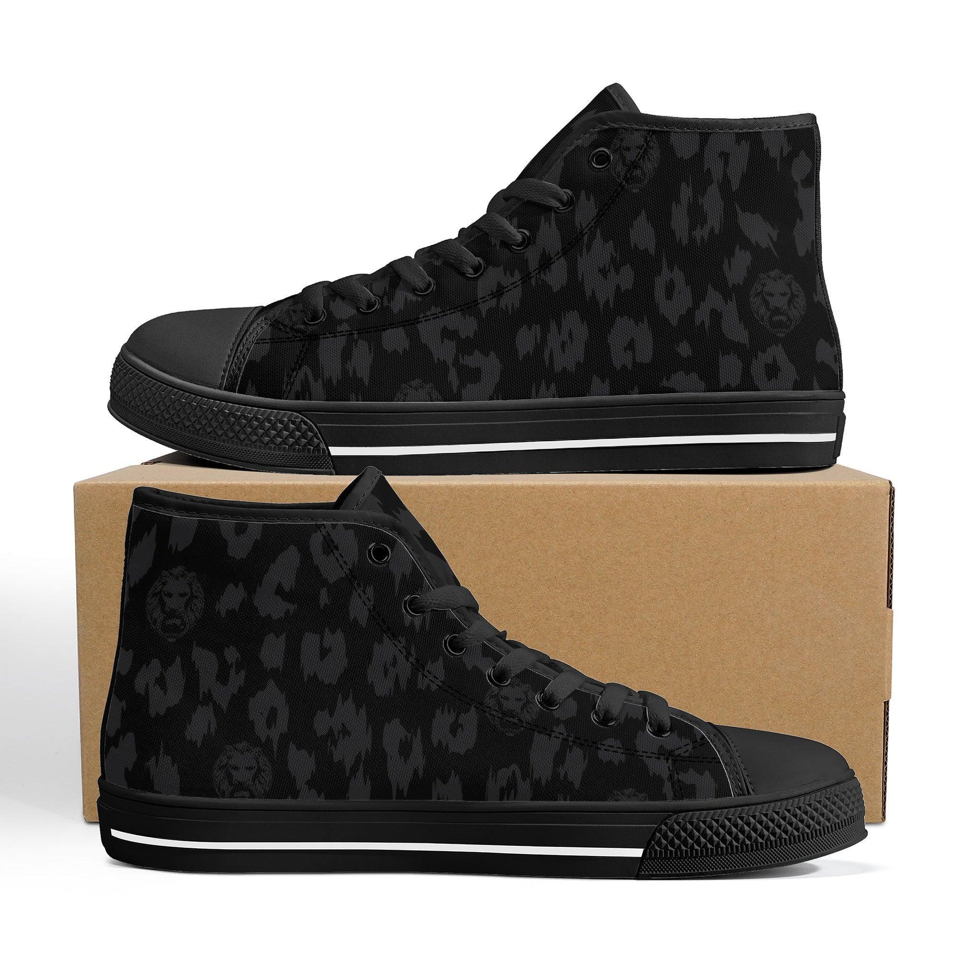 Leopard Canvas Shoes - NO FIXED ABODE Punkrock Mens Luxury Streetwear UK