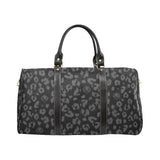 Leopard Print Black Large Travel Bag - NO FIXED ABODE Punkrock Mens Luxury Streetwear UK